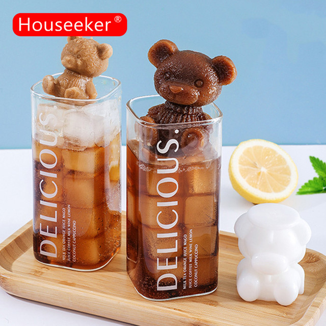 3D Teddy Bear Mold Ice Cube Silicone Mold Baking Chocolate Cake Decoration  Tools Summer Ice Cream Kitchen Gadget Honey Can Molds - AliExpress